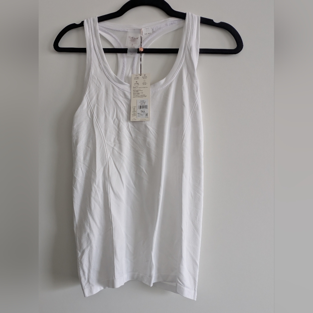 Calia White Women's Seamless Scoop Top